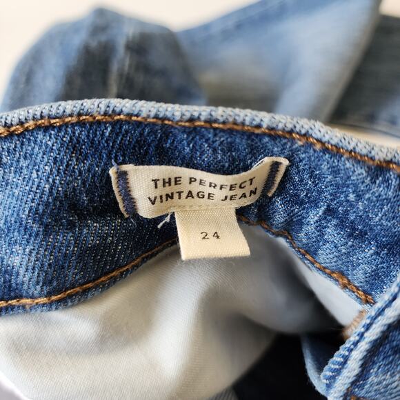Madewell The Perfect Vintage Jean in Earlside Wash Raw-Hem Edition Size 24 - Picture 4 of 10